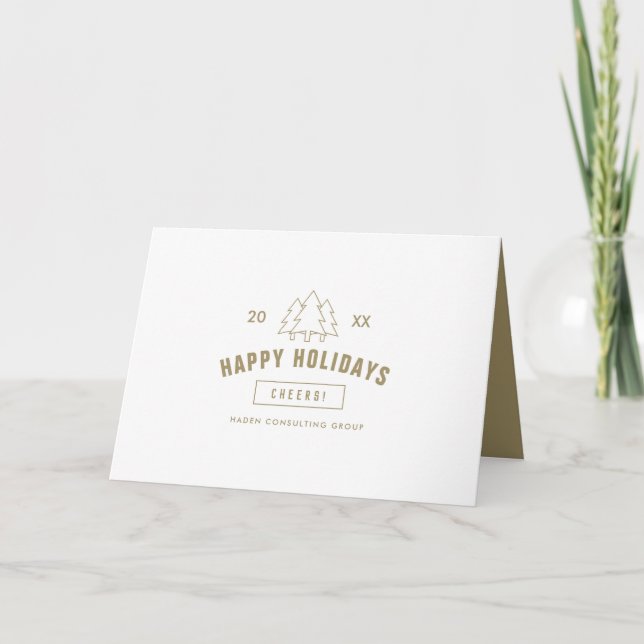 Cartes Pour Fêtes Annuelles Appréciation du client du logo d'entreprise (Devant)