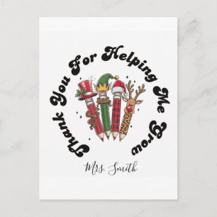 Cartes Pour Fêtes Annuelles Appréciation du professeur Noël
