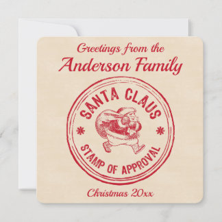 Cartes Pour Fêtes Annuelles Approuvé par le Père Noël - Personnalisez-le - Drô