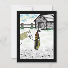 Cartes Pour Fêtes Annuelles Après une balade en cheval