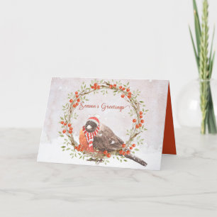 Cartes Pour Fêtes Annuelles Aquarelle américaine de Noël