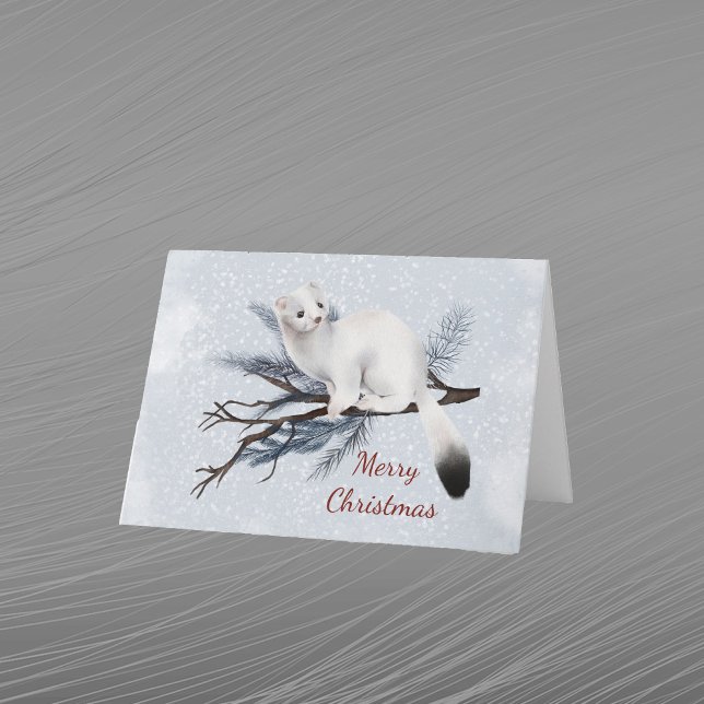 Cartes Pour Fêtes Annuelles Aquarelle blanche de Noël (Créateur téléchargé)