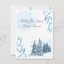 Aquarelle bleu rouge blanc Noël