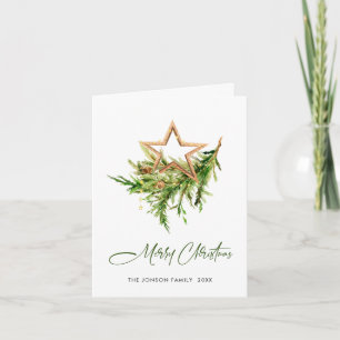 Cartes Pour Fêtes Annuelles Aquarelle Bohème Composition de Noël