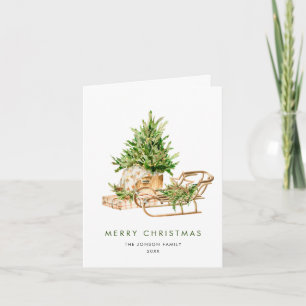 Cartes Pour Fêtes Annuelles Aquarelle Bohème Composition de Noël
