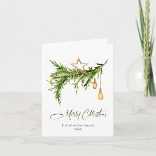 Cartes Pour Fêtes Annuelles Aquarelle Bohème Composition de Noël