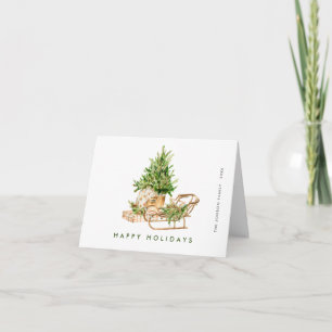 Cartes Pour Fêtes Annuelles Aquarelle Bohème Composition de Noël