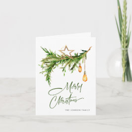 Cartes Pour Fêtes Annuelles Aquarelle Bohème Composition de Noël