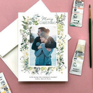 Cartes Pour Fêtes Annuelles Aquarelle botanique de Noël