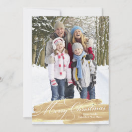 Cartes Pour Fêtes Annuelles Aquarelle Brush Stroke | Or