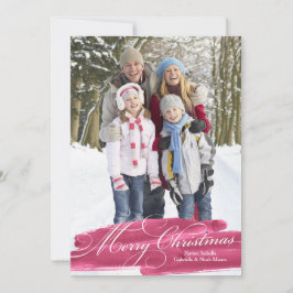 Cartes Pour Fêtes Annuelles Aquarelle Brush Stroke | Rouge