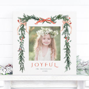 Cartes Pour Fêtes Annuelles Aquarelle cadre de Noël Carré photo