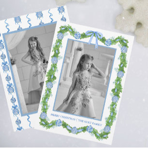 Cartes Pour Fêtes Annuelles Aquarelle Chinoiserie Ornements Garland Noël