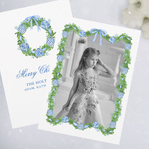 Cartes Pour Fêtes Annuelles Aquarelle Chinoiserie Ornements Garland Noël