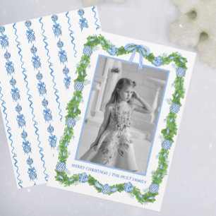 Cartes Pour Fêtes Annuelles Aquarelle Chinoiserie Ornements Garland Noël