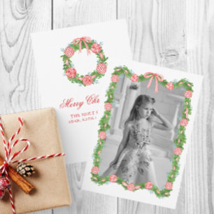 Cartes Pour Fêtes Annuelles Aquarelle Chinoiserie Ornements Garland Noël