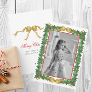 Cartes Pour Fêtes Annuelles Aquarelle Chinoiserie Ornements Garland Noël