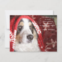 Aquarelle chiot de Noël avec couverture