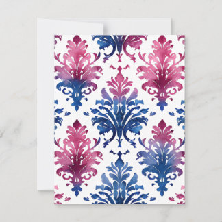 Cartes Pour Fêtes Annuelles Aquarelle Damas