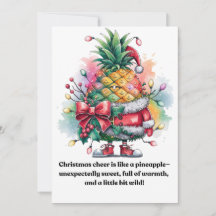 Aquarelle d'ananas de Noël