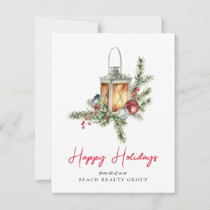 Cartes Pour Fêtes Annuelles Aquarelle de Noël du logo de l'entreprise