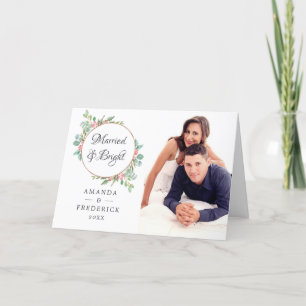 Cartes Pour Fêtes Annuelles Aquarelle de Noël géométrique Marié et lumineux
