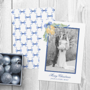 Cartes Pour Fêtes Annuelles Aquarelle de Noël ou Mariage Bells Photo