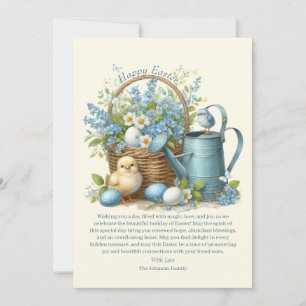 Cartes Pour Fêtes Annuelles Aquarelle de Pâques poussin personnalisé