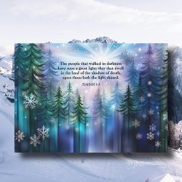 Cartes Pour Fêtes Annuelles Aquarelle Écriture des bois Noël chrétien