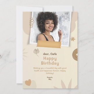 Cartes Pour Fêtes Annuelles aquarelle élégante photo personnalisée heureux