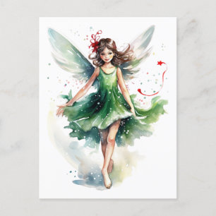 Cartes Pour Fêtes Annuelles Aquarelle Fée de Noël