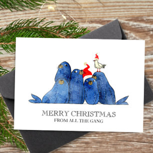 Cartes Pour Fêtes Annuelles Aquarelle Festive Sea Lions