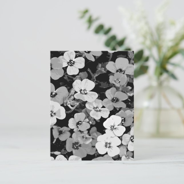 Cartes Pour Fêtes Annuelles Aquarelle Fleur rouge 2 (Debout devant)