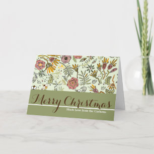 Cartes Pour Fêtes Annuelles Aquarelle Florale Fleurs d'abeille Élégante Modern