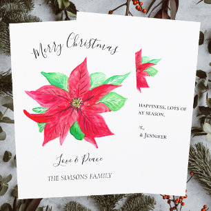 Cartes Pour Fêtes Annuelles Aquarelle Holly Joyeux Arbre de Noël