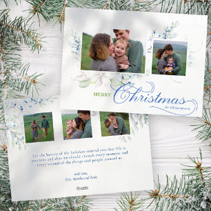 Cartes Pour Fêtes Annuelles Aquarelle Joyeux Noël Script Juniper Photo