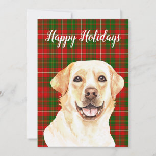 Cartes Pour Fêtes Annuelles Aquarelle Labrador Retriever Chien personnalisé