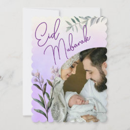 Cartes Pour Fêtes Annuelles Aquarelle moderne Floral islamique Aïd Moubarak Ph