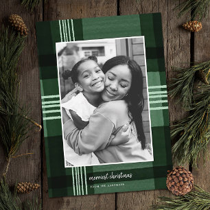 Cartes Pour Fêtes Annuelles Aquarelle moderne Plantée Green Christmas Photo