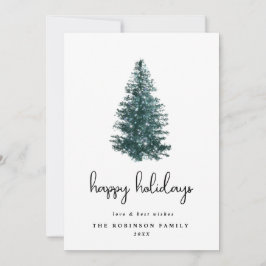 Cartes Pour Fêtes Annuelles Aquarelle moderne simple arbre de Noël