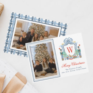 Cartes Pour Fêtes Annuelles Aquarelle Monogramme Premier Cimetière Photo