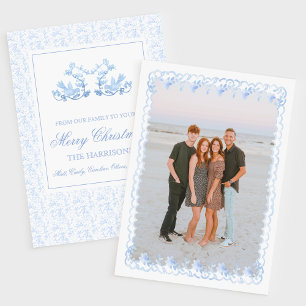 Cartes Pour Fêtes Annuelles Aquarelle Noël Bleu Grandmillentenaire Floral