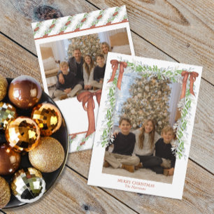 Cartes Pour Fêtes Annuelles Aquarelle Noël Cuivre Garland