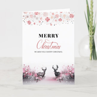 Cartes Pour Fêtes Annuelles Aquarelle Noël délice dans Noir Rose