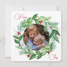Aquarelle Noël Fête PHOTO Wreath Peace