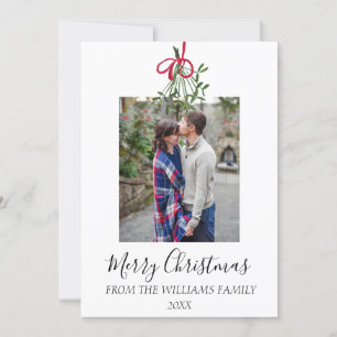 Cartes Pour Fêtes Annuelles Aquarelle Noël Mistletoe Photo Botanique