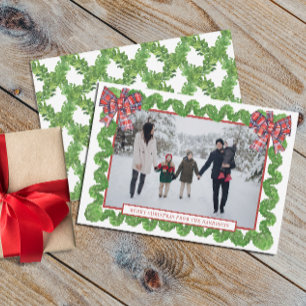 Cartes Pour Fêtes Annuelles Aquarelle Noël Plaid Garland