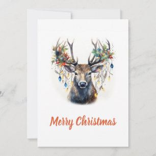 Cartes Pour Fêtes Annuelles Aquarelle Noël rennes