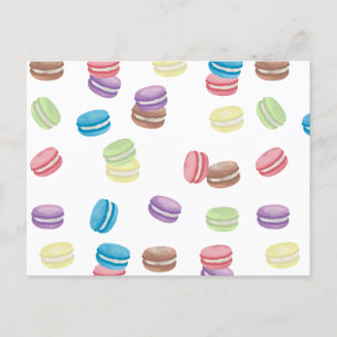 Cartes Pour Fêtes Annuelles Aquarelle Pastel colorée Macarons français