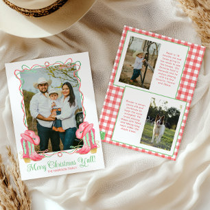 Cartes Pour Fêtes Annuelles Aquarelle Pays Noël Cowboy Botte photo